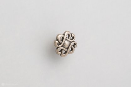Capriccio мебельная ручка-кнопка малая состаренное серебро