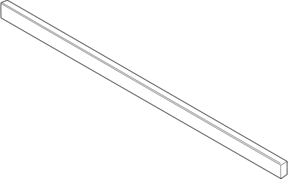 LEGRABOX Релинг, до ШК=1200 мм, под раскрой, гавана коричневый