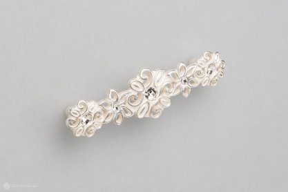 WMN731 мебельная ручка-скоба 96 мм венецианское серебро и кристаллы Swarovski