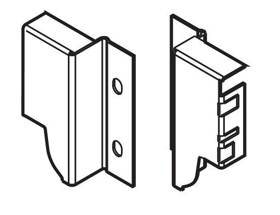 TANDEMBOX, держатель задней стенки, высота 68мм, черный, комплект