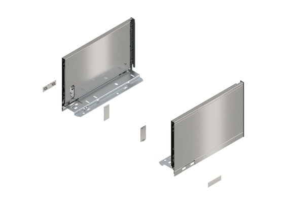 Комплект царг LEGRABOX pure, высота C (177 мм), НД=270 мм, нержавеющая сталь