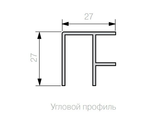 Угловой соединитель, серебро, 5 метров