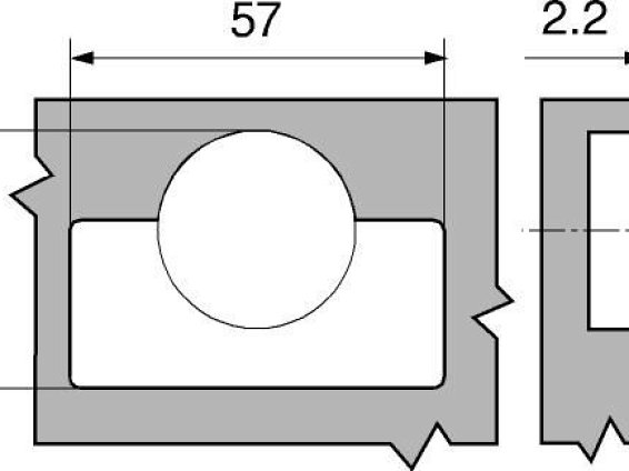 MODUL, накладная петля мебельная 170гр