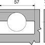 MODUL, накладная петля мебельная 100гр